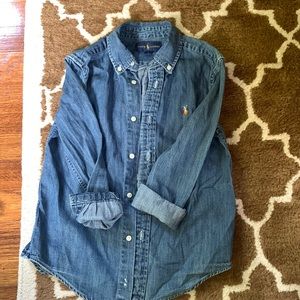 Polo Boys denim bottom up shirt